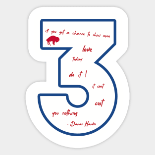 Love For 3 damar Sticker